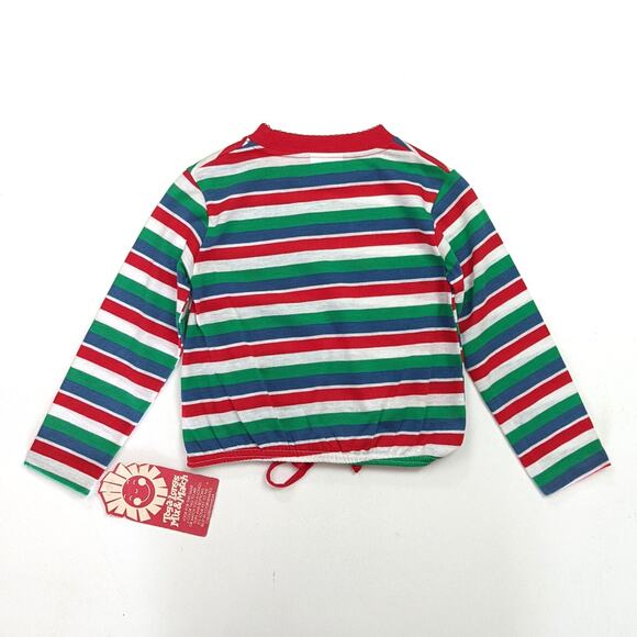 Vintage Tog-A-Longs Shirt Girls Size 2T Stripe Long Sleeve - Picture 2 of 3